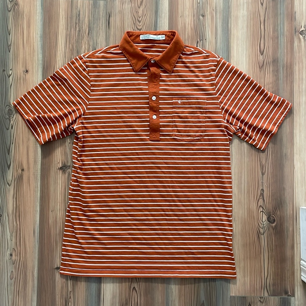 Criquet Men’s Polo Burnt Orange Medium
